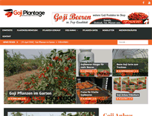 Tablet Screenshot of goji-plantage.de